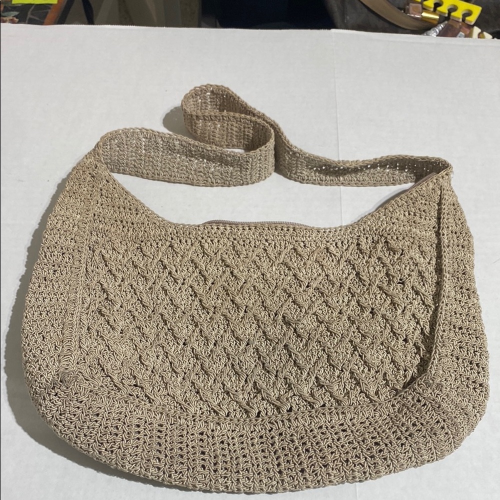 Carlo D’Santi Elegant Tan Woven Shoulder Bag